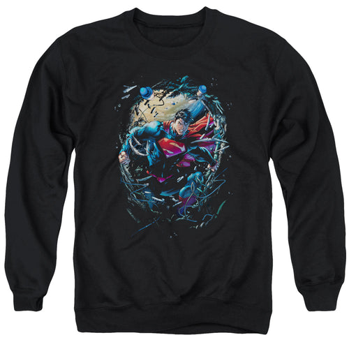 Superman Breaking Space Crewneck Sweatshirt
