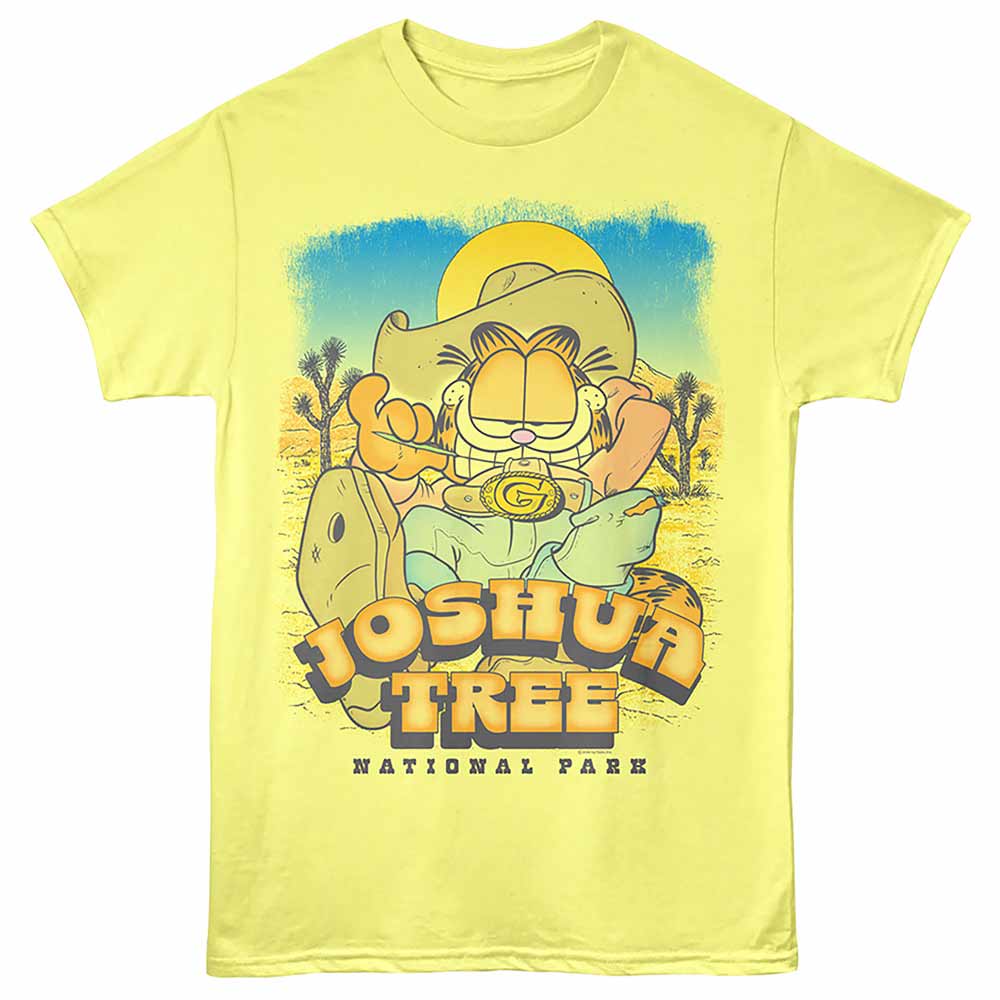 Joshua Tree Garfield t-shirt in yellow heather