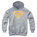 Superman Burnt Orange&white Shield Youth Hoodie