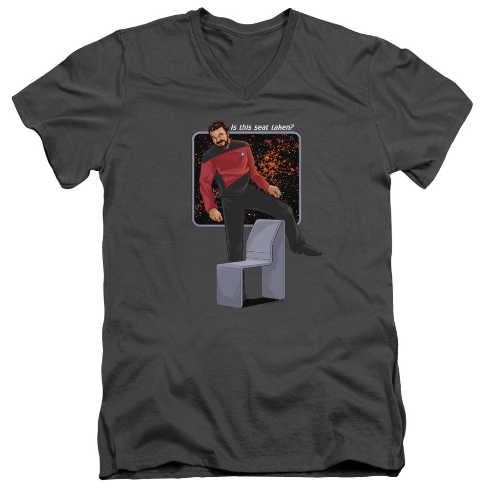 Star Trek Riker Is This Seat Taken V-Neck T-Shirt