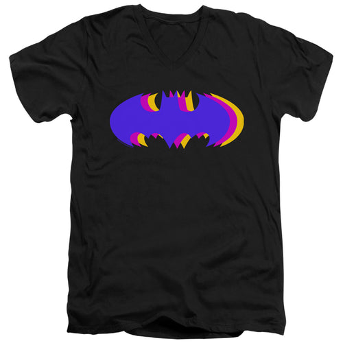 Batman Tri Colored Symbol V-Neck T-Shirt