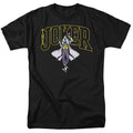 The Batman Joker Varsity on Black T-Shirt