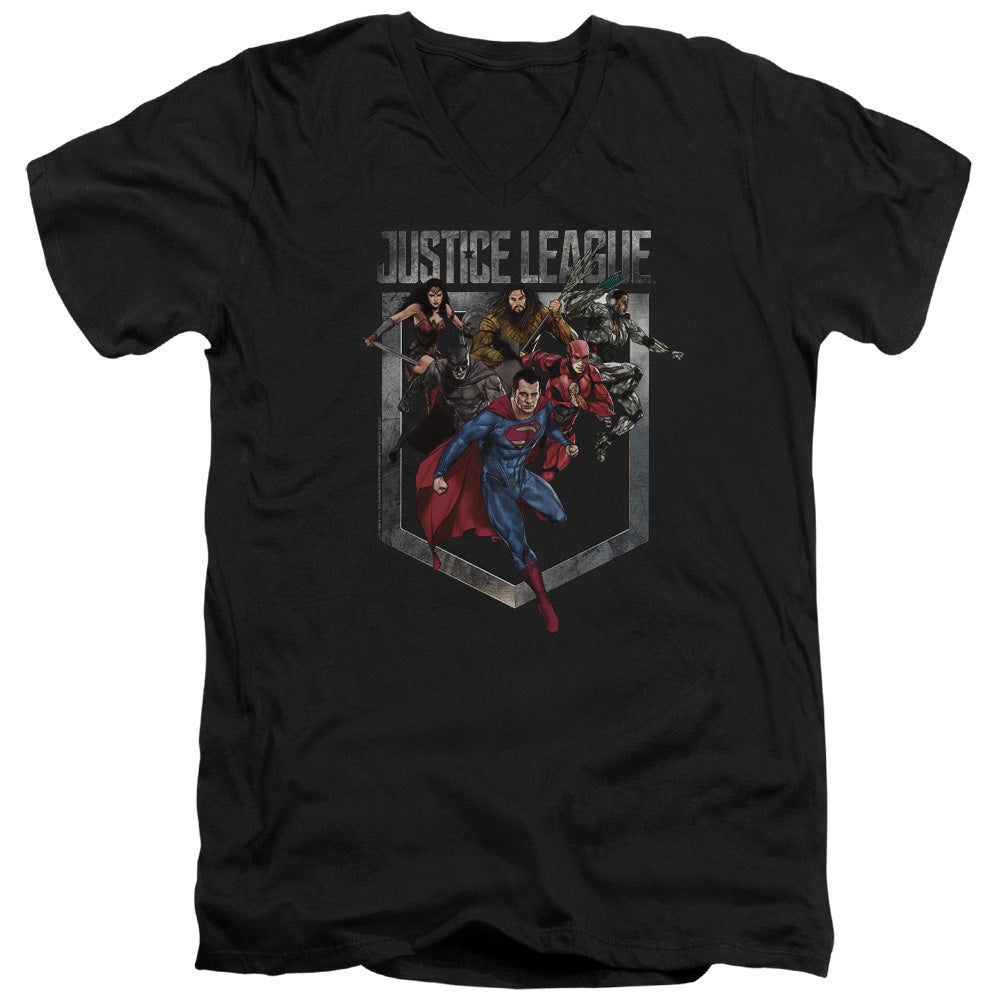 Justice League Charge V-Neck T-Shirt