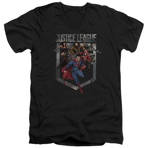 Justice League Charge V-Neck T-Shirt
