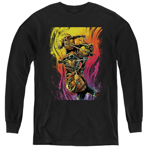 Teenage Mutant Ninja Turtles Hot Rainbow Warriors Youth Long Sleeve T-Shirt