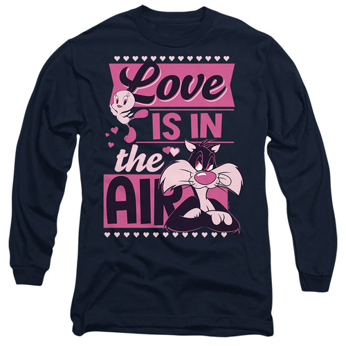 Looney Tunes Valentine'S Day Tweety Sylvester Love In The Air Long Sleeve T-Shirt
