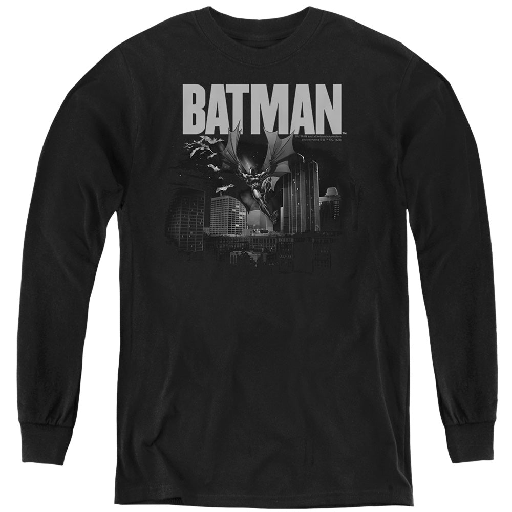 Batman Light Blueline Youth Long Sleeve T-Shirt