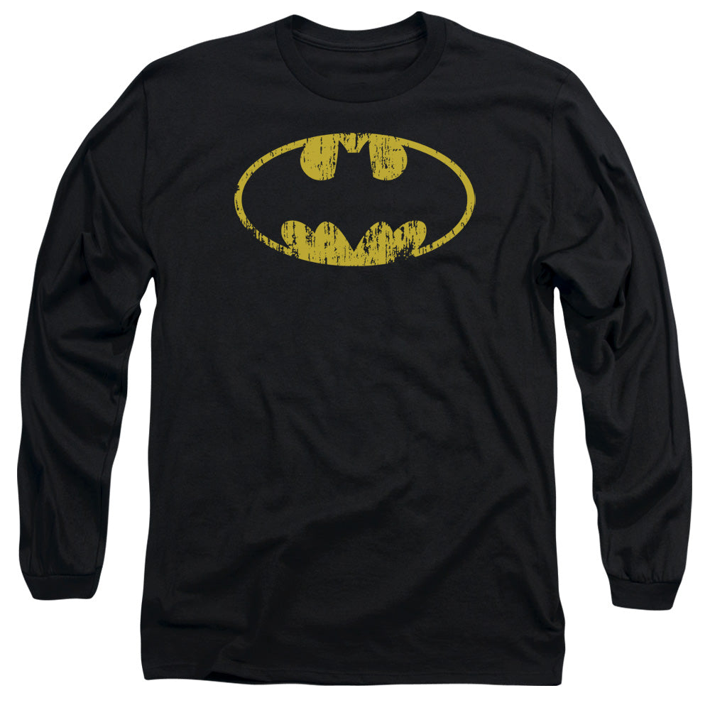 Batman Classic Logo Distressed Long Sleeve T-Shirt