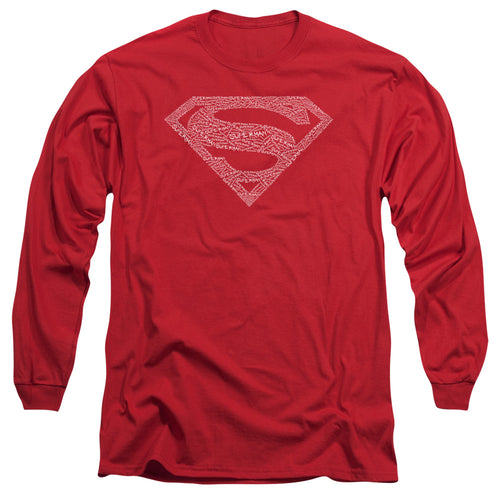 Superman Type Shield Long Sleeve T-Shirt