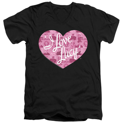 I Love Lucy Many Moods Logo V-Neck T-Shirt