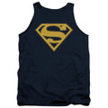 Superman Maize & Blue Shield Navy Tank Top