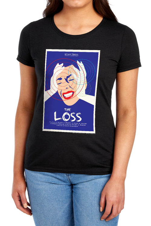 Star Trek The Loss Black Womens T-Shirt