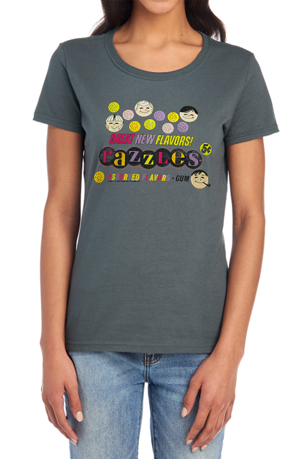 Dubble Bubble Razzles Retro Box Womens T-Shirt