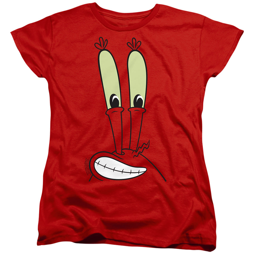 Spongebob Squarepants Mr. Krabs Smile Face Womens T-Shirt