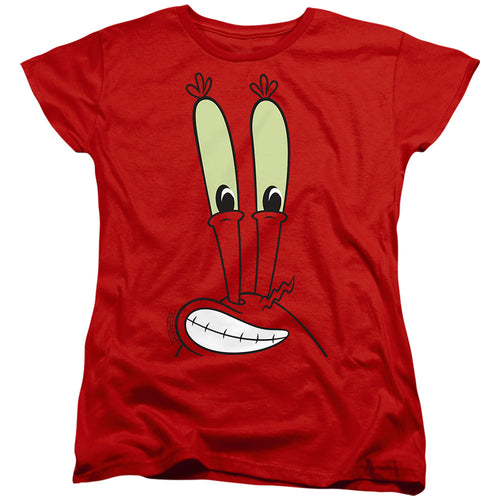 Spongebob Squarepants Mr. Krabs Smile Face Womens T-Shirt