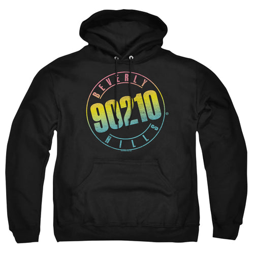 Beverly Hills 90210 Color Blend Logo Black Pullover Hoodie