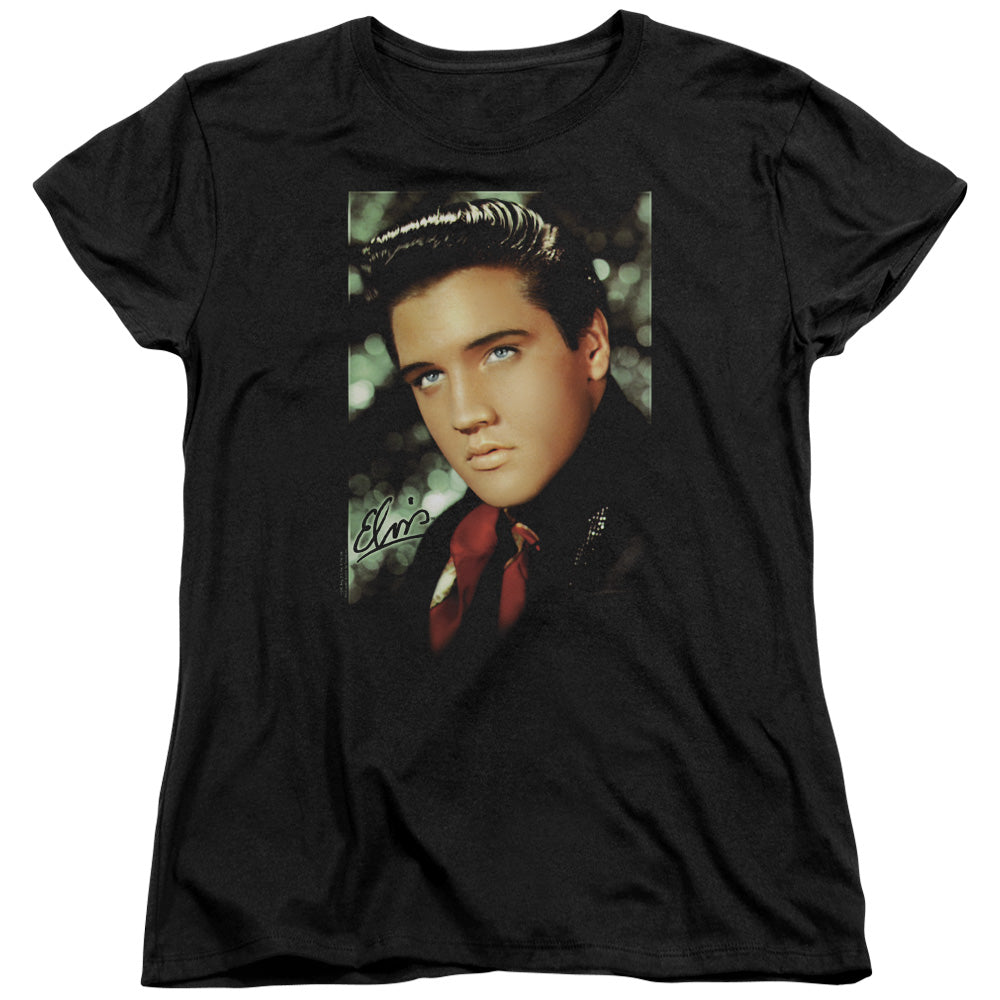 Elvis Presley Red Scarf Womens T-Shirt