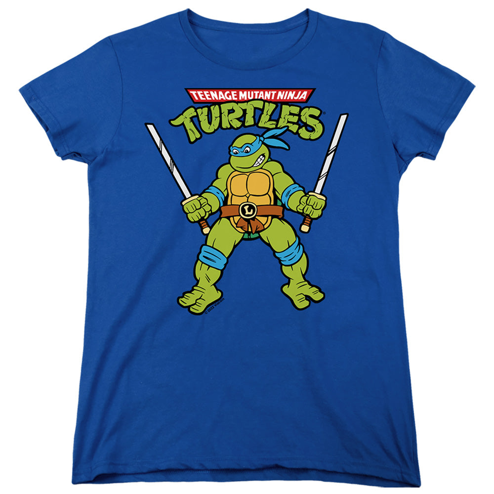 Teenage Mutant Ninja Turtles Retro Leo Womens T-Shirt