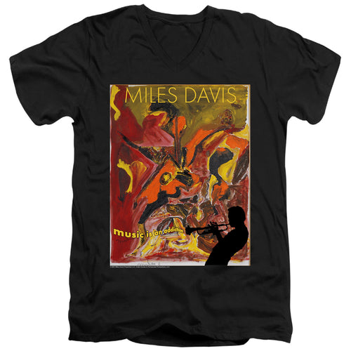 Miles Davis Music Is an Addiction V-Neck T-Shirt