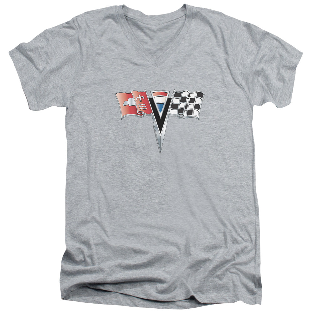 Chevy 2ND Gen Vette Nose Emblem V-Neck T-Shirt