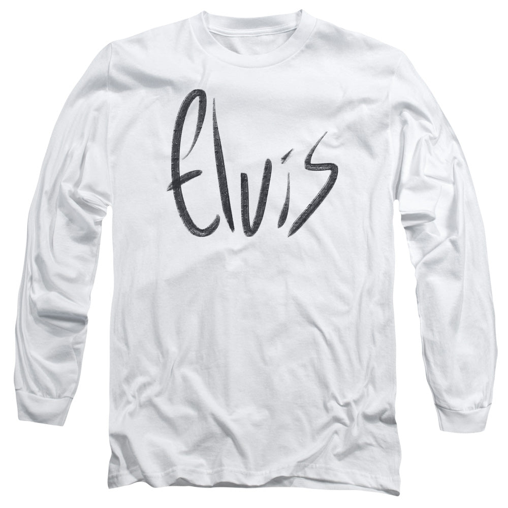 Elvis Presley Sketchy Name Long Sleeve T-Shirt