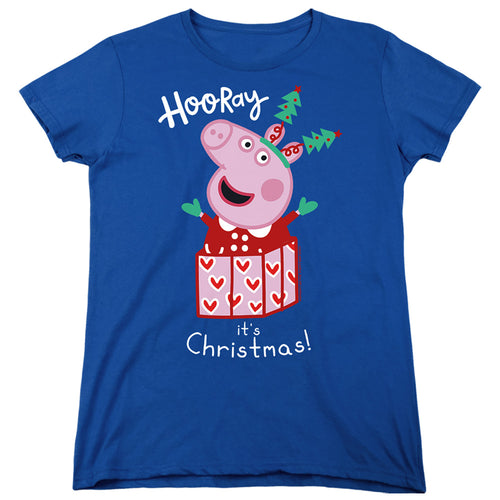 Peppa Pig Hooray It's Christmas Womens T-Shirt
