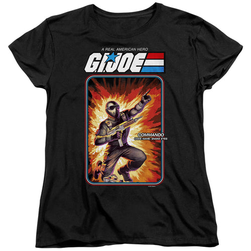 G.I. Joe Snake Eyes Card Womens T-Shirt