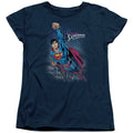 Superman Twilight Flight Womens T-Shirt