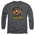 Betty Boop Betty's Motorcycles Charcoal Long Sleeve T-Shirt