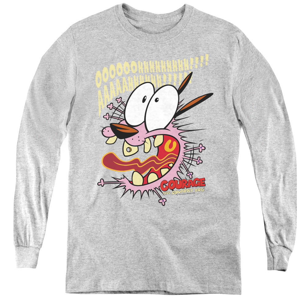 Courage the Cowardly Dog Scaredy Dog Youth Long Sleeve T-Shirt