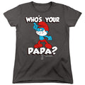 The Smurfs Who's Your Papa? Womens T-Shirt