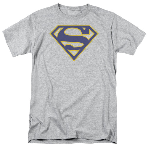 Superman Maize & Blue Shield Athletic Heather T-Shirt
