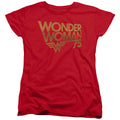 Wonder Woman 75th Anniversary Gold Logo Womens T-Shirt