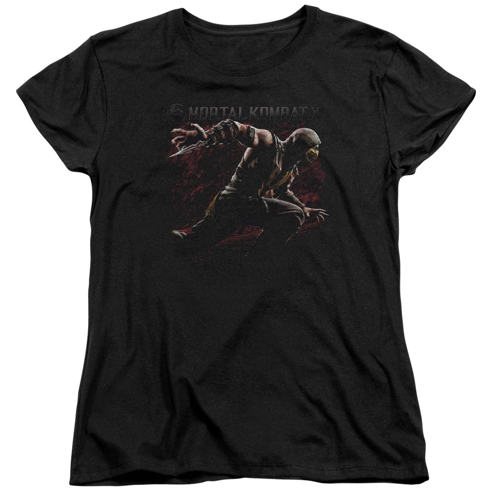 Mortal Kombat X Scorpion Lunge Womens T-Shirt
