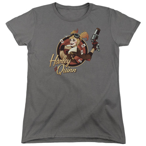 DC Comics Harley Bomber Womens T-Shirt