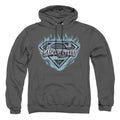 Superman Man of Steel Shield Charcoal Pullover Hoodie