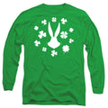 Looney Tunes Bugs Bunny St. Patrick'S Clover Silhouette Long Sleeve T-Shirt