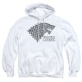 Game of Thrones Startk Winter Is Coming On White Pullover Hoodie