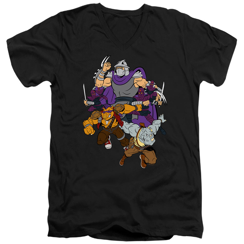 Teenage Mutant Ninja Turtles Shredder and Foot Clan V-Neck T-Shirt