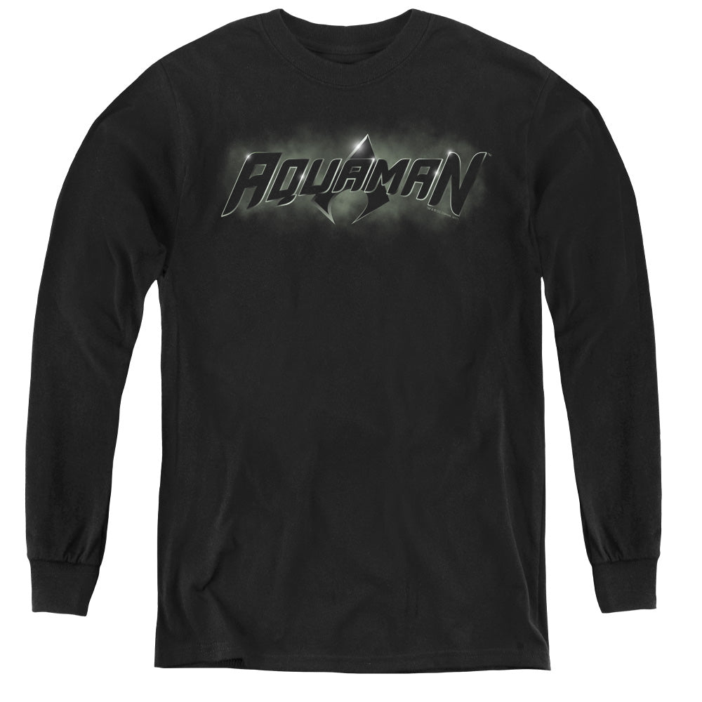 Justice League Aquaman Title Youth Long Sleeve T-Shirt