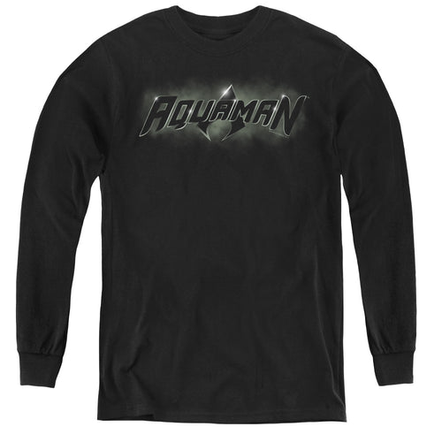 Justice League Aquaman Title Youth Long Sleeve T-Shirt