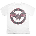 Wonder Woman Distressed Emblem on White Youth/Toddler T-Shirt