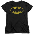 Batman Classic Logo Distressed Heather Womens T-Shirt