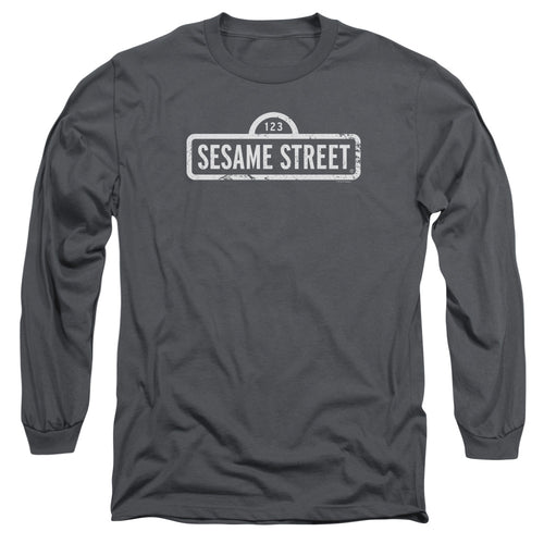 Sesame Street One Color Logo Long Sleeve T-Shirt