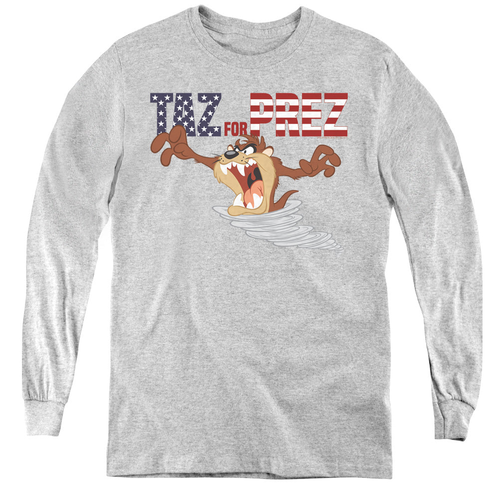 Looney Tunes Taz For Prez 3 Youth Long Sleeve T-Shirt