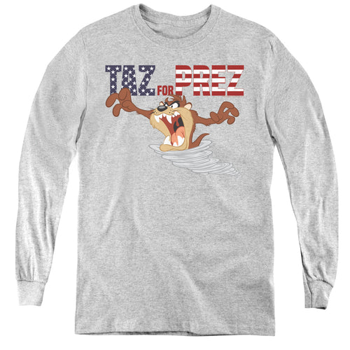 Looney Tunes Taz For Prez 3 Youth Long Sleeve T-Shirt