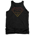 Superman Flame Outlined Logo Tank Top