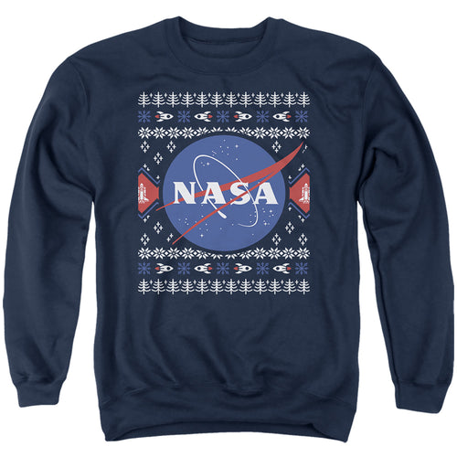 NASA Ugly Christmas Sweater Logo Crewneck Sweatshirt
