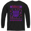 Transformers Decepticon Naughty List Ugly Christmas Youth Long Sleeve T-Shirt