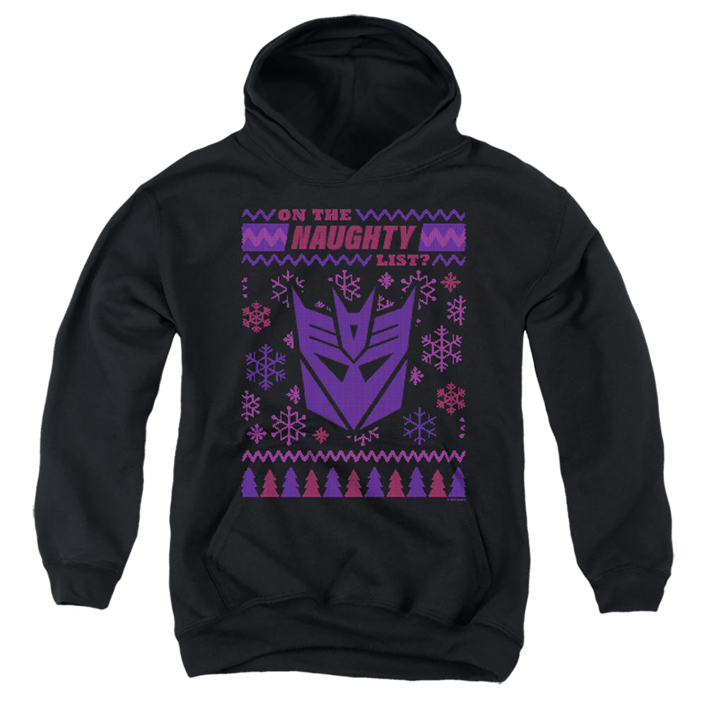 Transformers Decepticon Naughty List Ugly Christmas Youth Hoodie